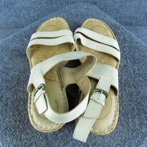 Born Women‎ Ankle Strap Sandal Shoes Size 11 Medium Beige Leather - Picture 6 of 10